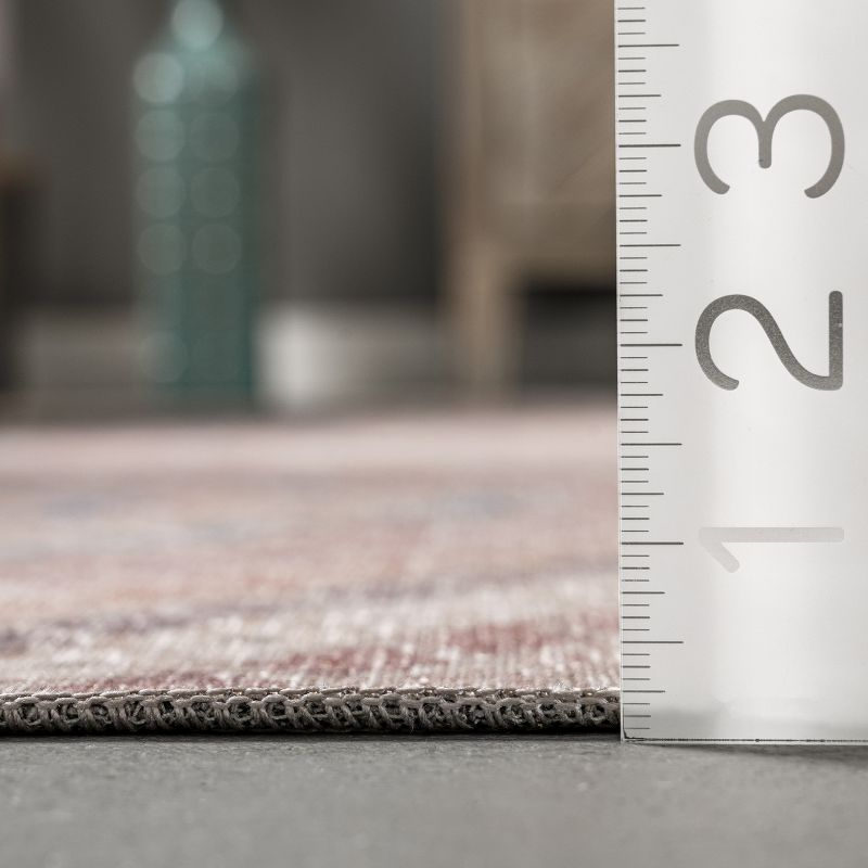 nuLOOM Tarah Faded Diamond Machine Washable Area Rug