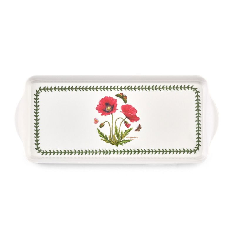 Pimpernel Botanic Garden Melamine Sandwich Tray (Poppy) - 15.1" x 6.5"