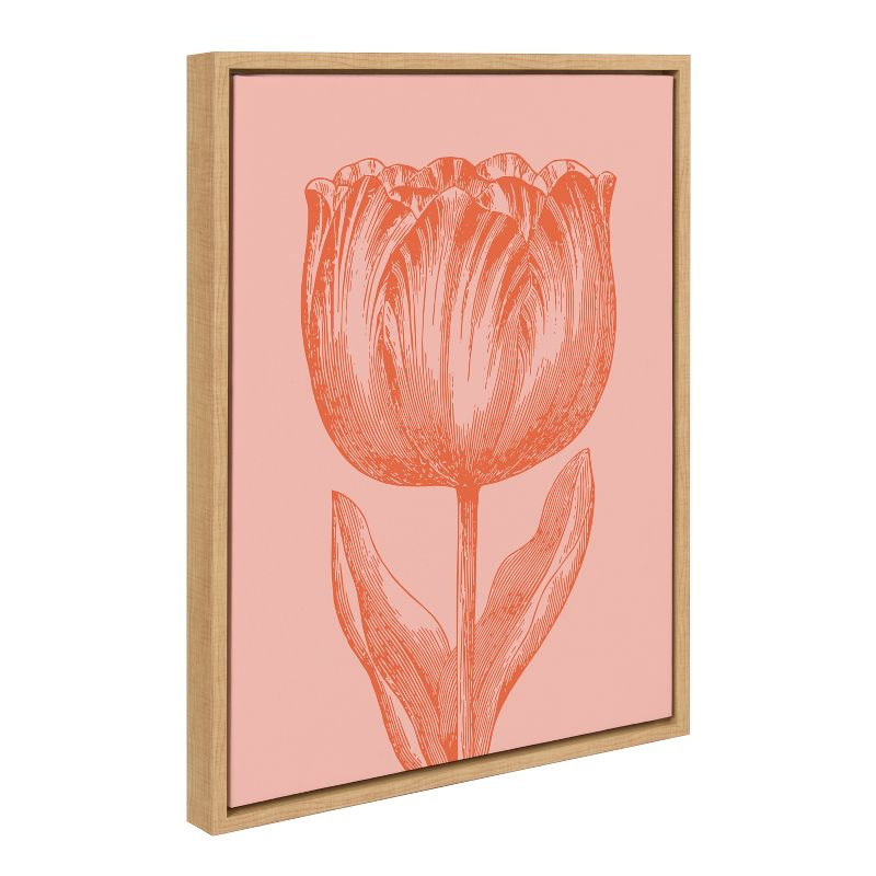 Red Barrel Studio® " Tulip In Pink And Orange " by Apricot + Birch (Beth Vassalo) Painting Print