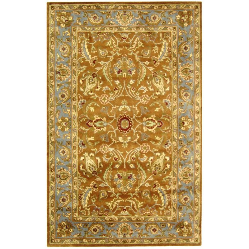 Heritage HG812 Hand Tufted Area Rug - Brown/Blue - 5'x8' - Safavieh.