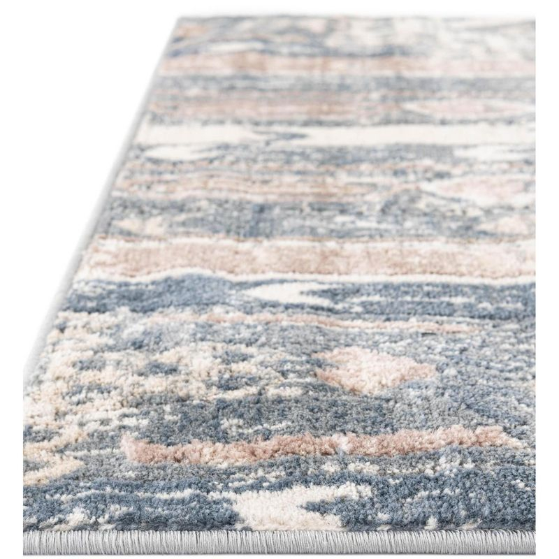 Unique Loom Portland Collection Area Rug - Orford (2' 2" x 12' Runner Navy Blue/Blue)