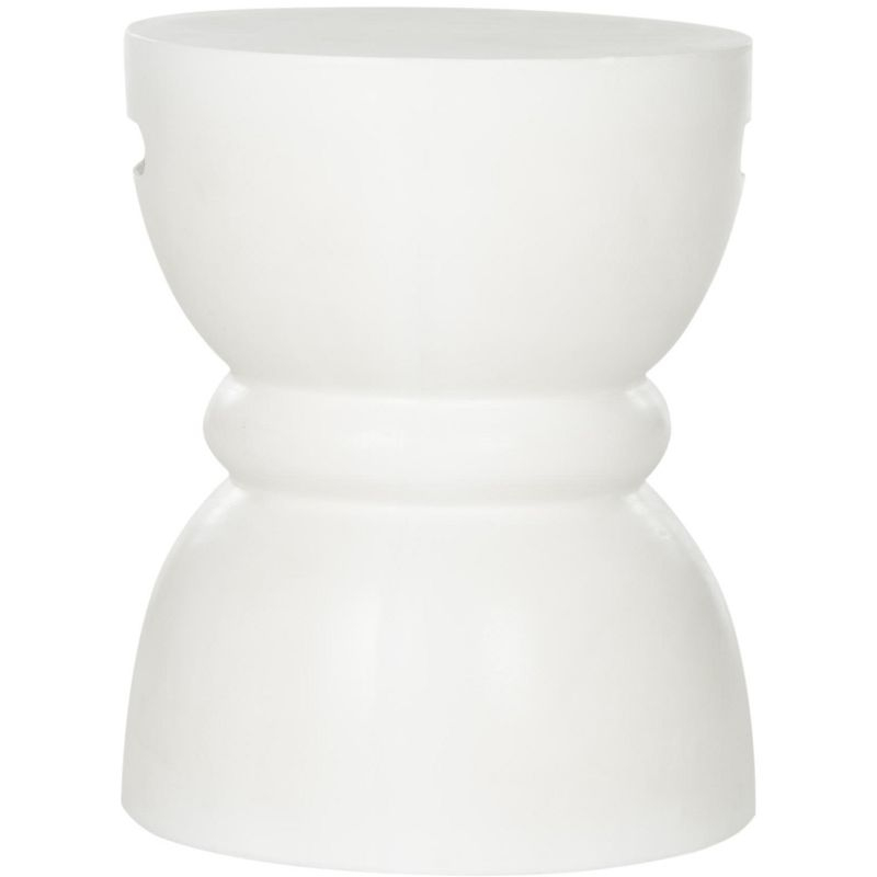 Haruki Accent Stool - Indoor/Outdoor - VNN1006 - White - Safavieh