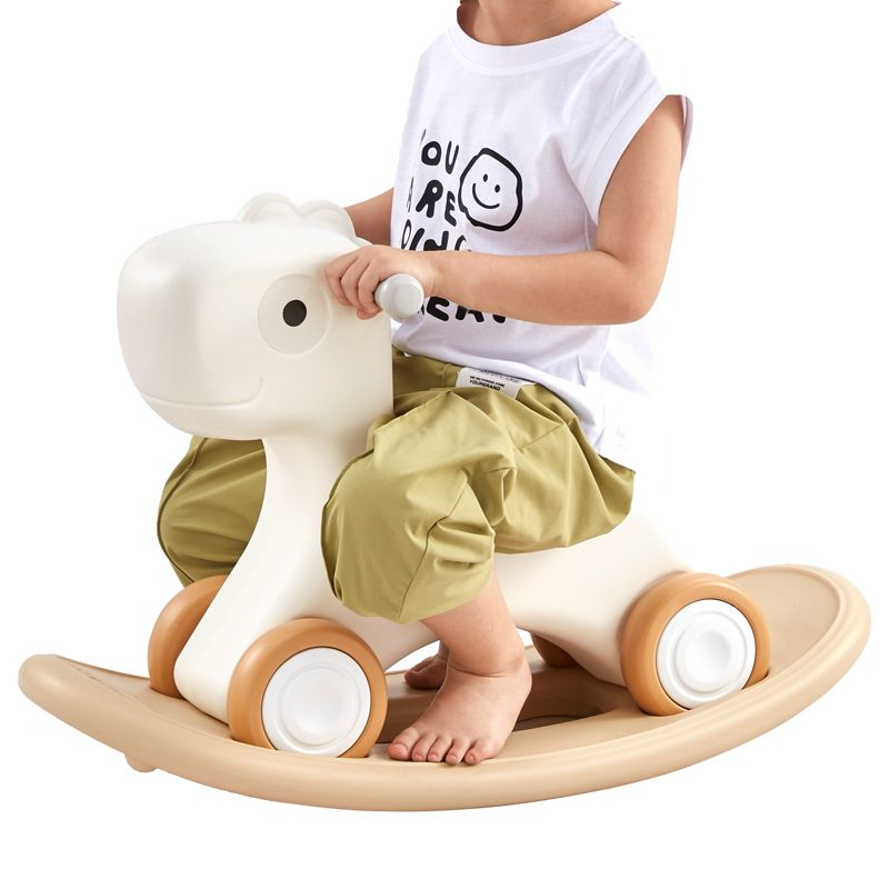 VEVOR 3 in 1 Rocking Horse for Toddlers 1-3 Years, Baby Rocking Horse with Detachable Balance Board and 4 Smooth Wheels