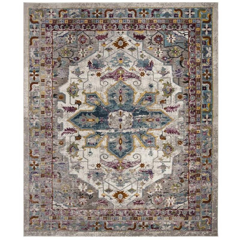Aria ARA160 Power Loomed Area Rug - Cream/Multi - 8'x10' - Safavieh.