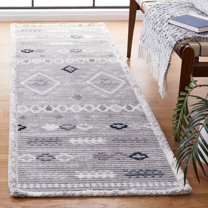 Marrakesh MRK606 Power Loomed Runner Rug - Gray/Light Gray - 2'2"x8' - Safavieh.