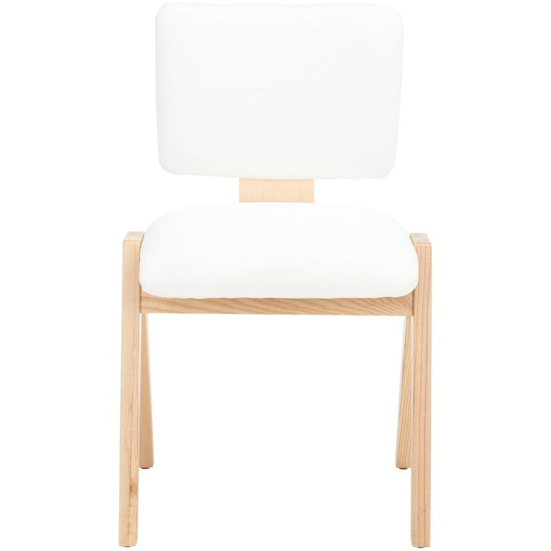 Alisyn Wood Dining Chair (Set of 2) - SFV4125 - Natural/White - Safavieh Couture