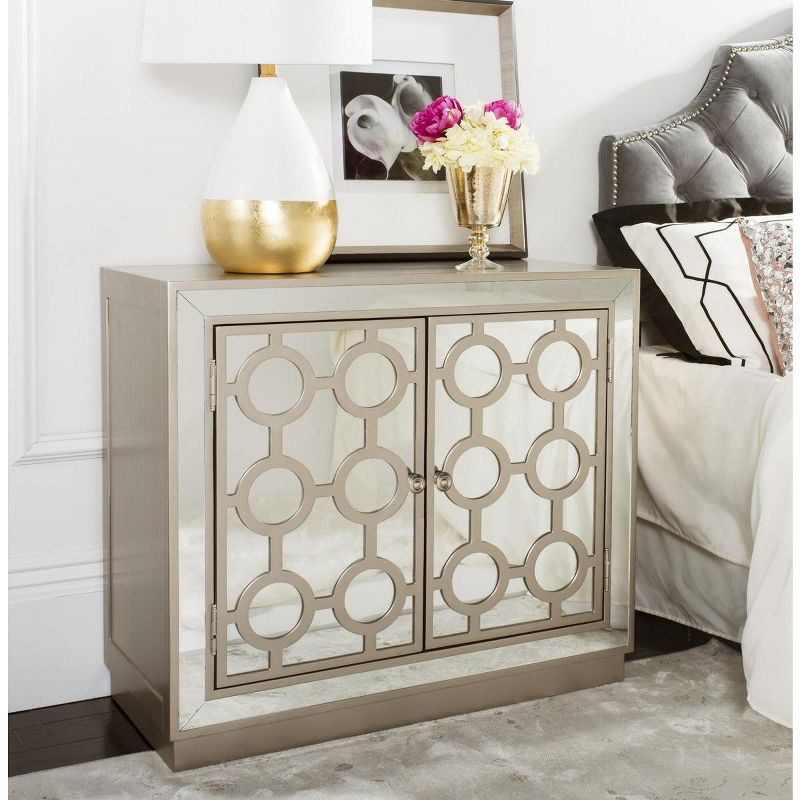 Kaia 2 Door Chest - CHS6404 - Champagne/Mirror - Safavieh