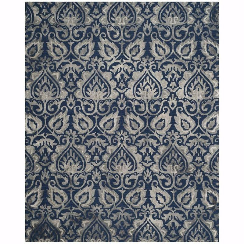 Dip Dye DDY511 Hand Tufted Area Rug - Navy/Grey - 8'x10' - Safavieh.