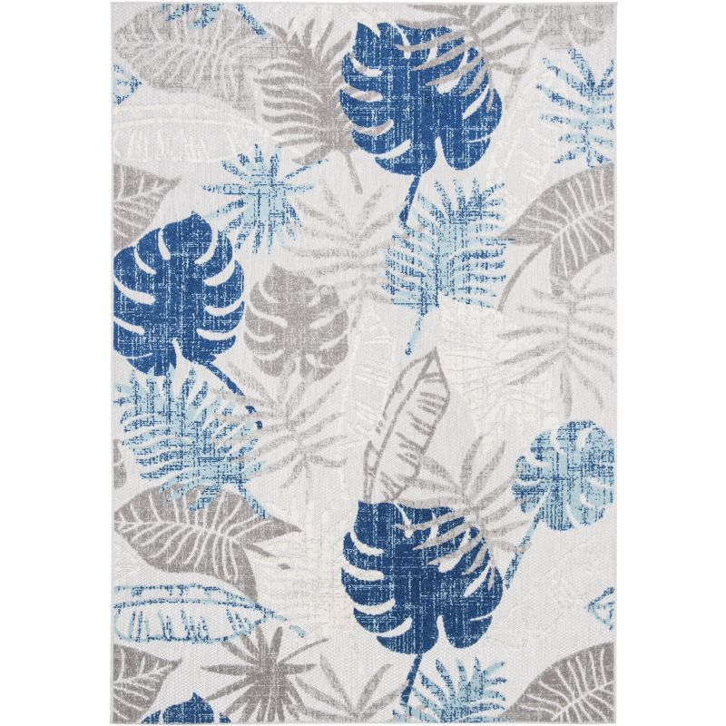 Cabana CBN831 Power Loomed Indoor/Outdoor Area Rug - Grey/Blue - 5'3"x7'6" - Safavieh.