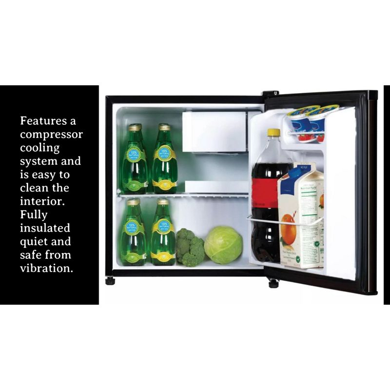 Frigidaire 1.6 cu ft Retro Fridge With Side Bottle Opener Moonbeam: Compact Dorm & Skincare Refrigerator-Freezer, Manual Defrost