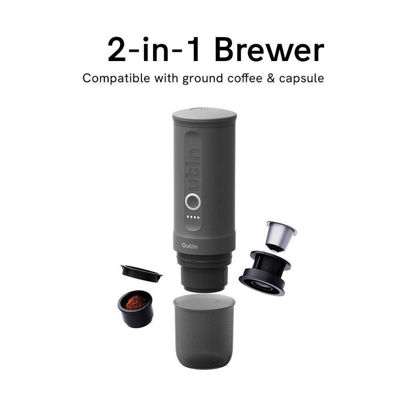 OutIn Nano Portable Electric Espresso Machine Space Gray