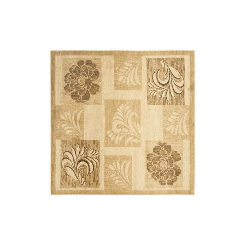 Lyndhurst LNH554 Power Loomed Area Rug - Ivory/Multi - 6'7"x6'7" - Safavieh