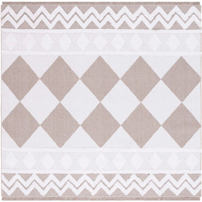 Augustine AGT722 Power Loomed Area Rug - Ivory/Beige - 6'4"x6'4"Square - Safavieh.