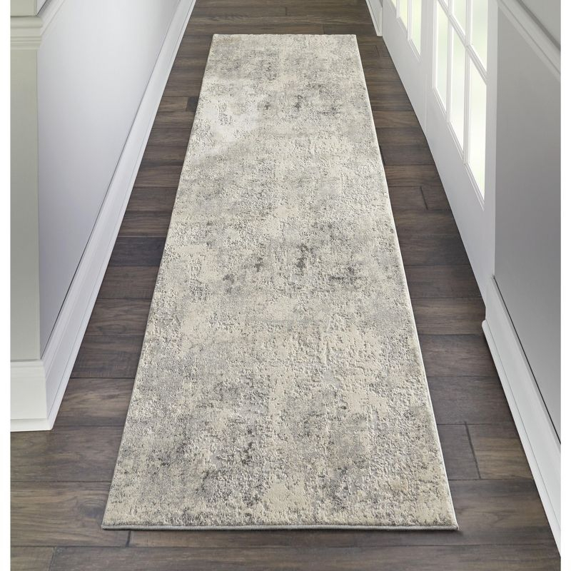 Nourison Rustic Textures Modern Indoor Area Rug Grey/Beige 2'2" x 7'6"