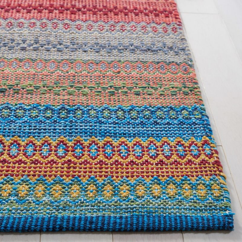 Kilim KLM475 Hand Woven Runner Rug - Blue/Red - 2'3"x9' - Safavieh.