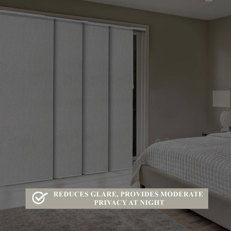 86"x96" Chicology Light Filtering Panel Track Curtain Blind Ballroom White