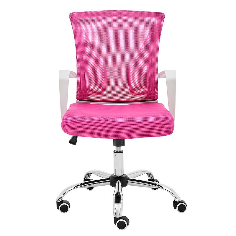 Modern Home Zuna Mid-Back Office Chair - White/Pink