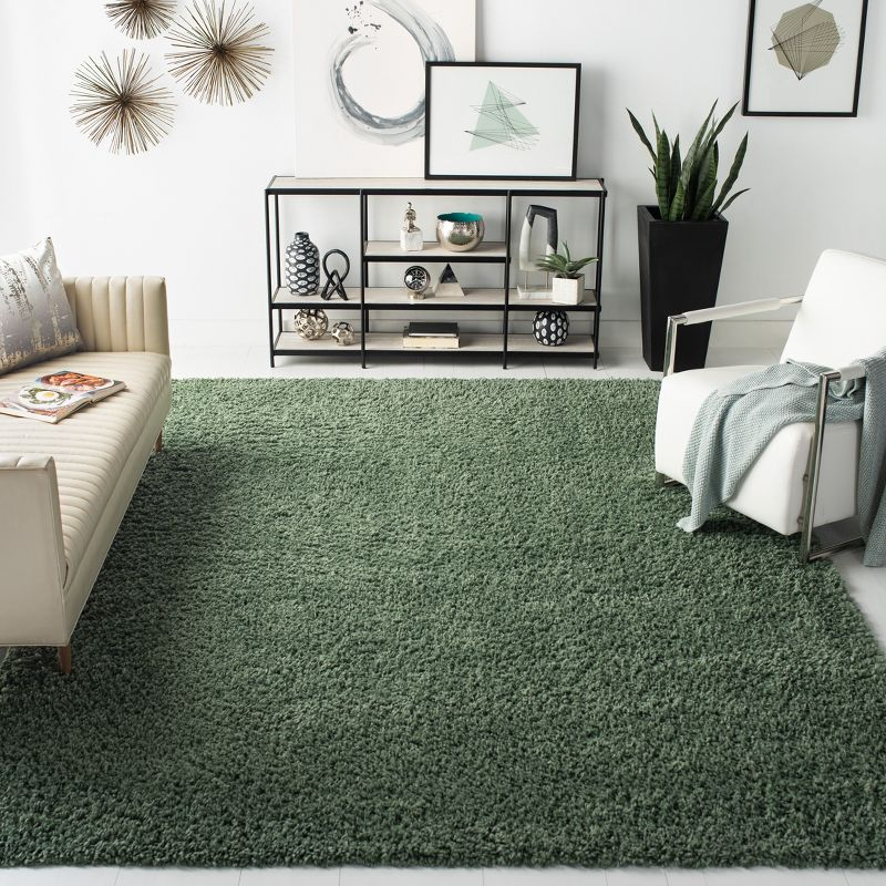 August Shag AUG200 Power Loomed Indoor Area Rug - Green - 9'x12' - Safavieh