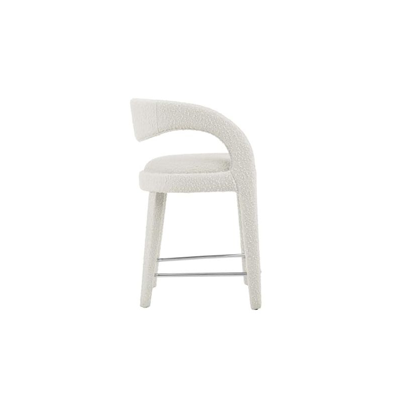 Modway Pinnacle Boucle Upholstered Counter Stool Set of Two