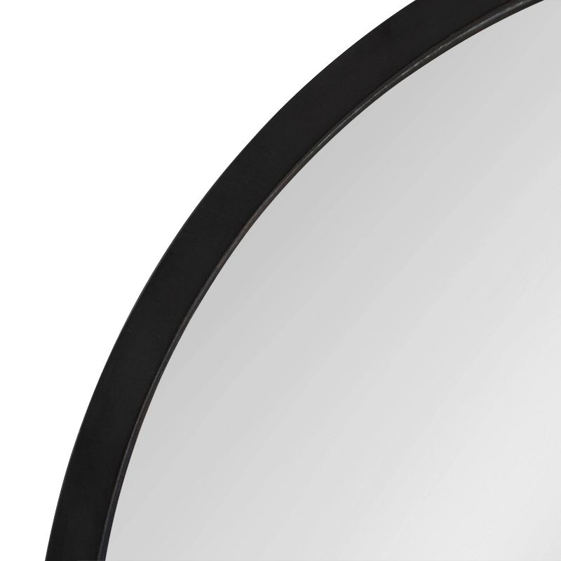 Kate & Laurel All Things Decor 12"x24" Travis Oval Wall Mirror Black: Modern Style, MDF Frame, No Assembly Required