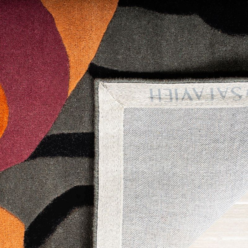 Soho SOH853 Hand Tufted Accent Rug - Grey/Orange - 2'x3' - Safavieh.
