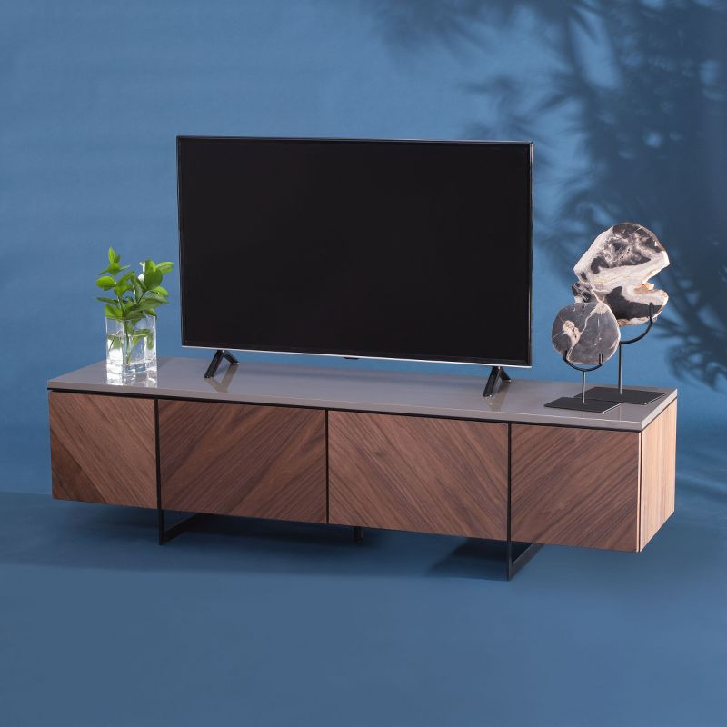 Archie Chevron TV Stand - SFV8716 - Walnut - Safavieh Couture
