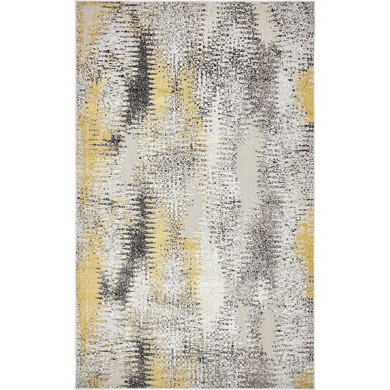 Unique Loom 5' 1 x 8' 0 Ivory Outdoor Modern New York Area Rug