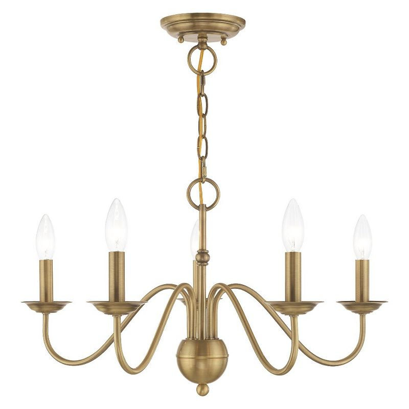 Livex Lighting Windsor 5 - Light Chandelier in  Antique Brass
