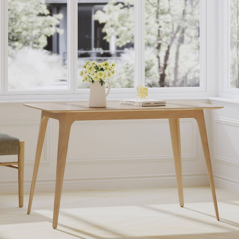 Gideon Dining Table - Natural Oak - Christopher Knight Home: Scandinavian Style, 4-Seat Rectangle, Rubberwood