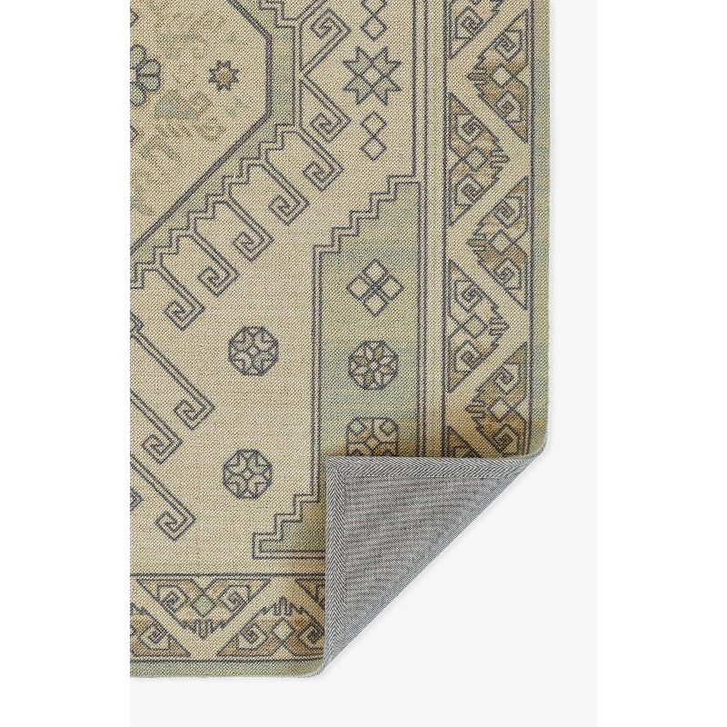 Momeni 2'x3' Anatolia Sylm Medallion Machine Loomed Accent Rug Sage Green: Wool & Nylon, Low Pile, Indoor Classic Pattern