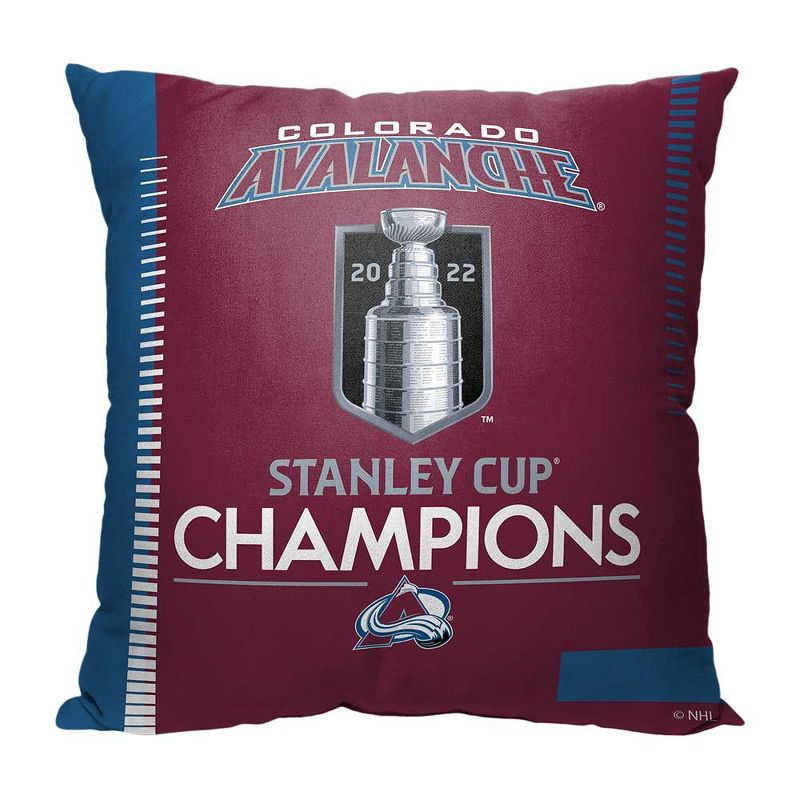 NHL Colorado Avalanche 2022 NHL Stanley Cup Champions Throw Pillow 18x18 Inches