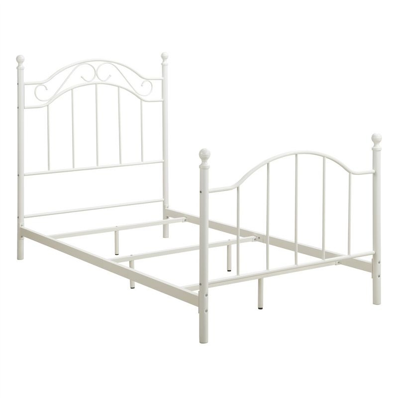 RealRooms Marlo Metal Bed Frame, Twin, White