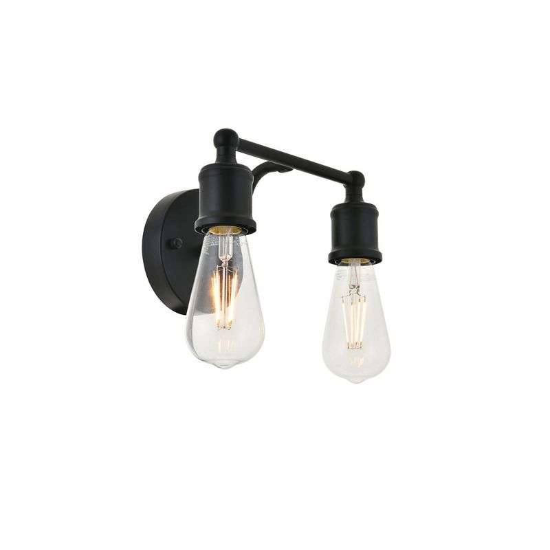 Elegant Lighting Serif 2 light black Wall Sconce
