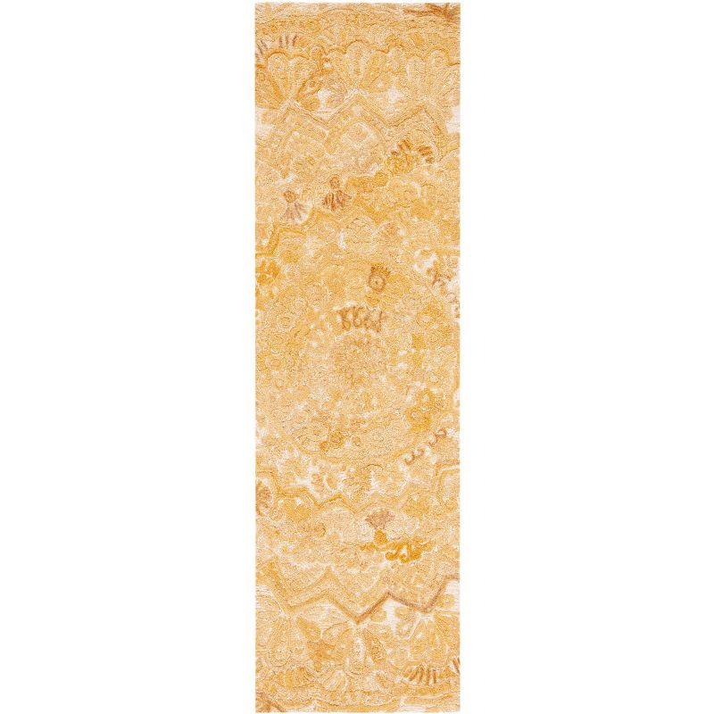 Marquee MRQ110 Hand Tufted Indoor Runner Rug - Yellow/Ivory - 2'3"x8' - Safavieh