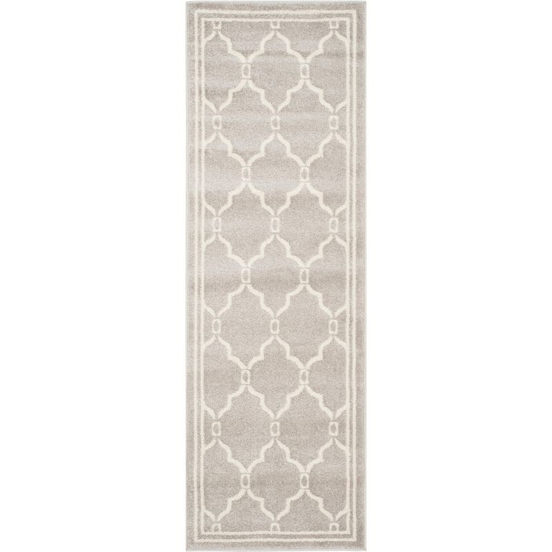 Amherst AMT414 Power Loomed Indoor Runner Rug - Light Grey/Ivory - 2'3"x11' - Safavieh