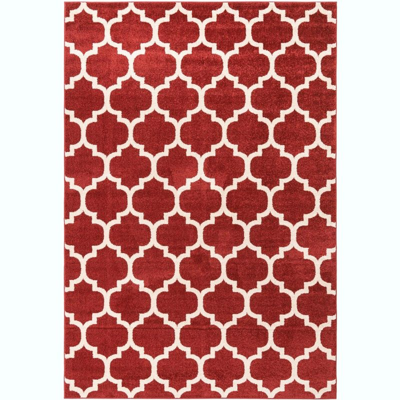 Unique Loom 7' 1 x 10' 0 Trellis Philadelphia Dark Terracotta Area Rug