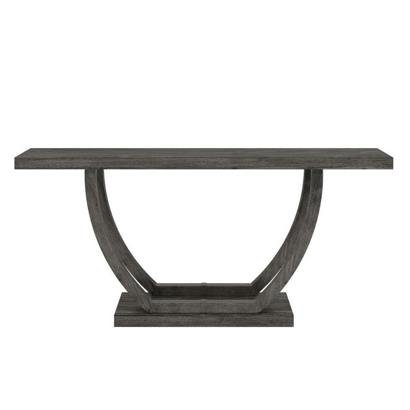 Resenkos Entryway Table, Console Sofa Table,63" Farmhouse Console Table, 2-Tier Entryway Sofa Table Gray