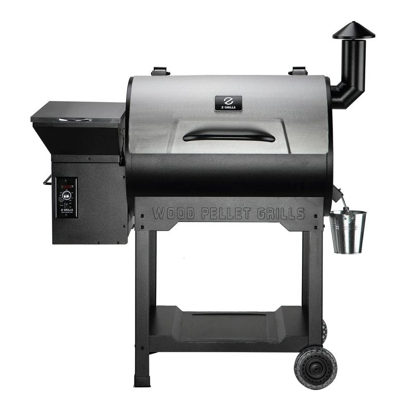 ZPG-7002B3E Wood Pellet Grill BBQ Smoker Digital Control with Cover - Silver - Z Grills