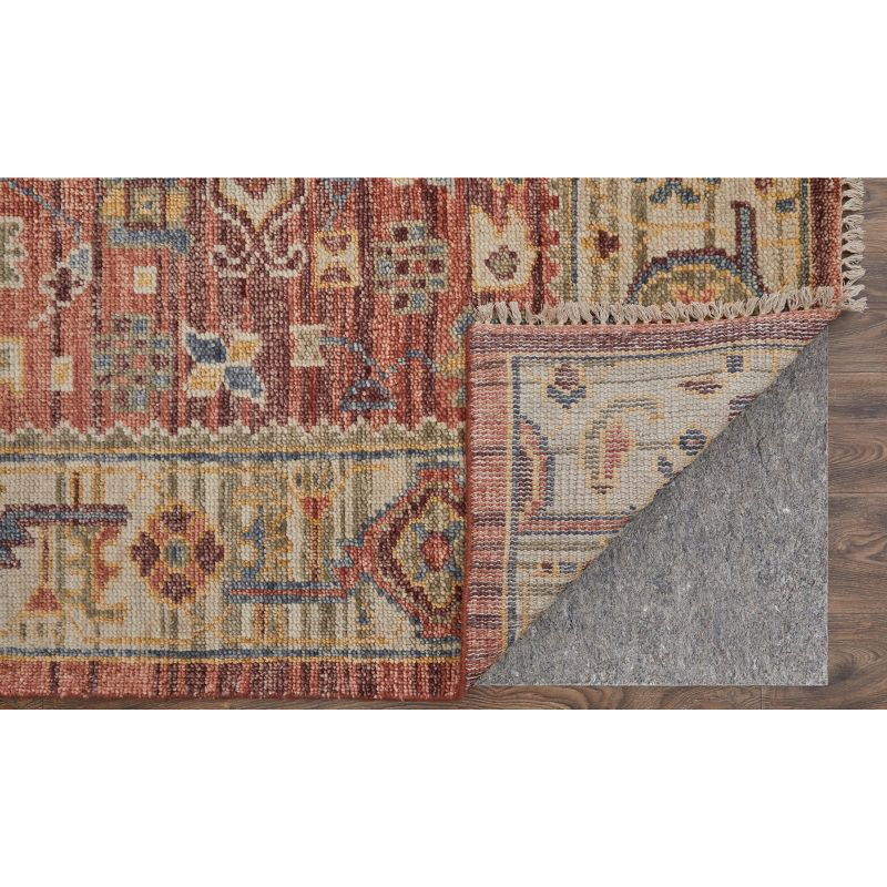 Fillmore Transitional Medallion Red/Ivory/Gold Area Rug