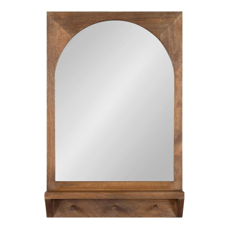 Kate and Laurel Andover Functional Mirror - Brown, 20x30
