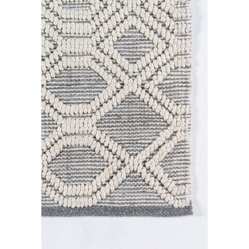 Momeni 2'x3' Hermosa Cara Accent Rug Gray: Modern Geometric Indoor Outdoor Medium Pile, Recycled PET