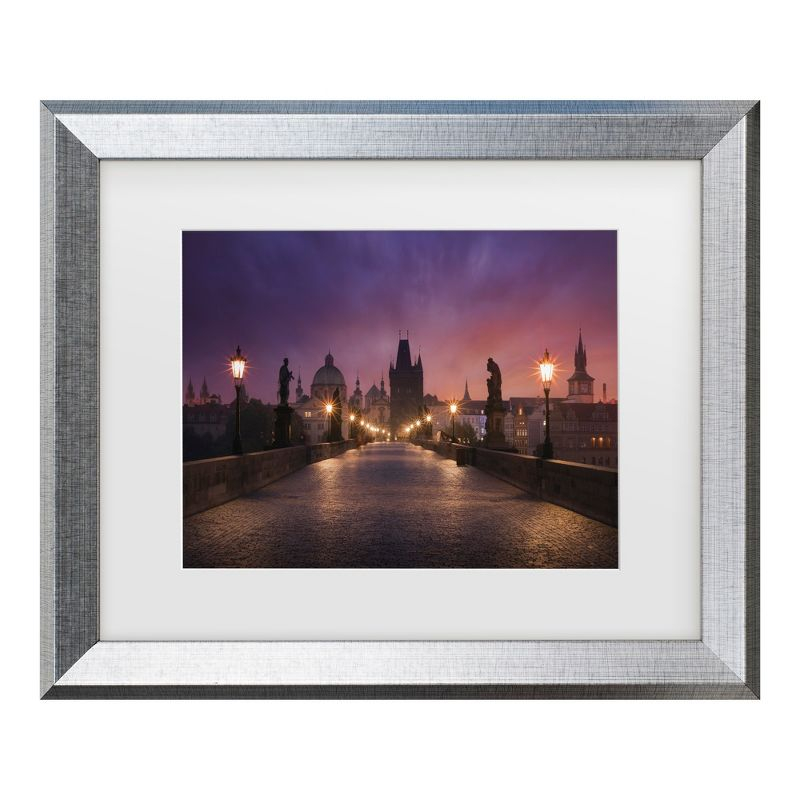Trademark Fine Art - Inigo Cia Saint Charles Bridge, Prague Matted Framed Art - 16x20