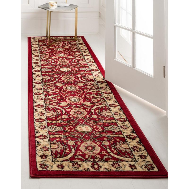 Unique Loom 2' 0 x 8' 2 Runner Red Espahan Cape Cod Area Rug