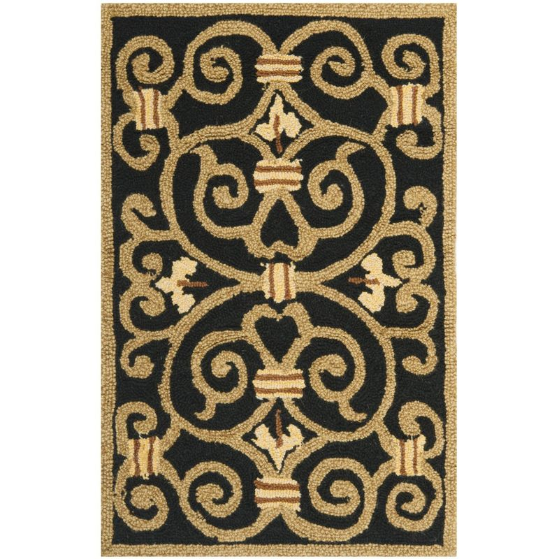 Chelsea HK11 Handmade Accent Rug - 2'6"x4' - Black - Safavieh