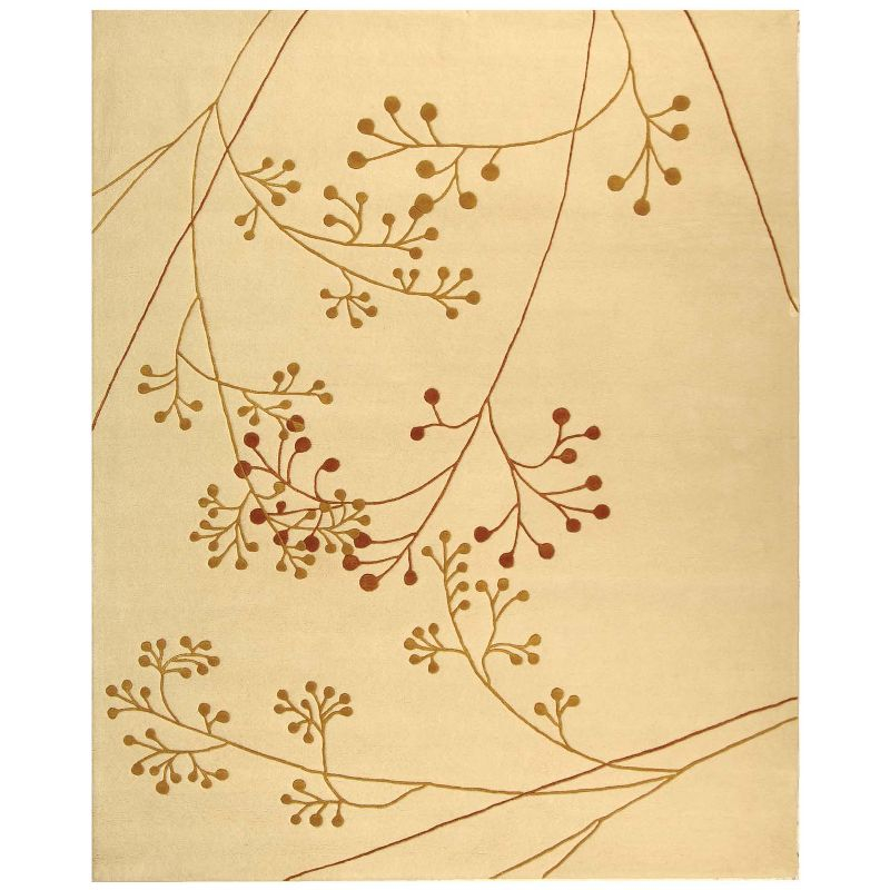 Soho SOH305 Hand Tufted Area Rug - Ivory/Orange - 6'x9' - Safavieh.