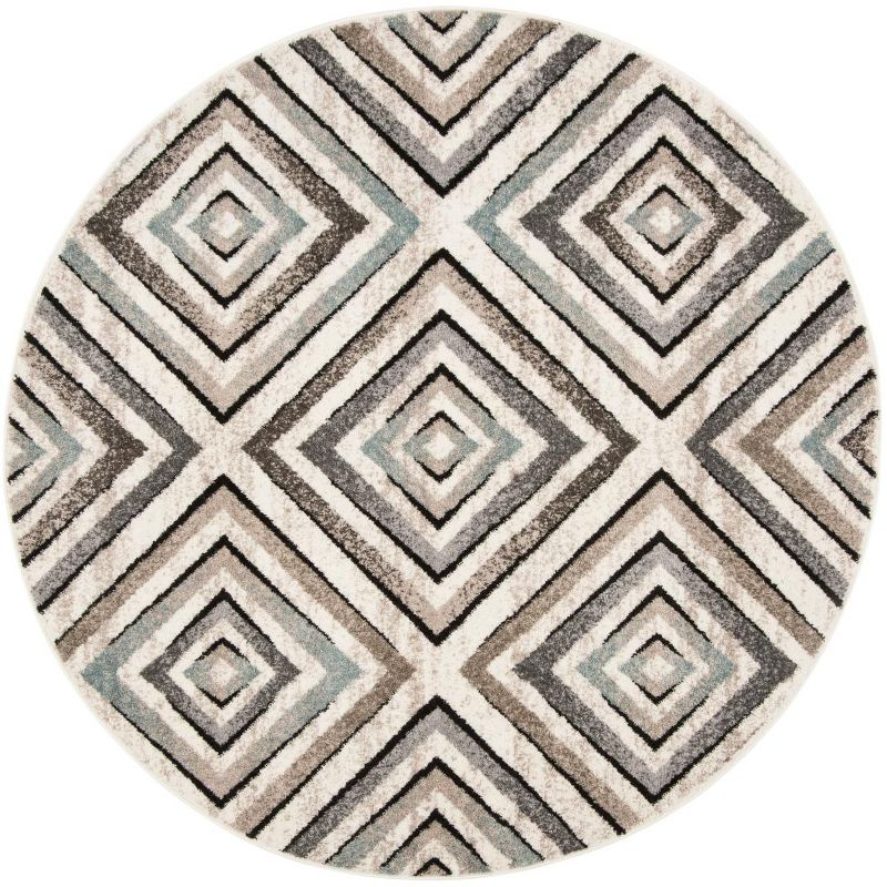 Amsterdam AMS109 Power Loomed Indoor Area Rug - Cream/Beige - 6'7" Round - Safavieh