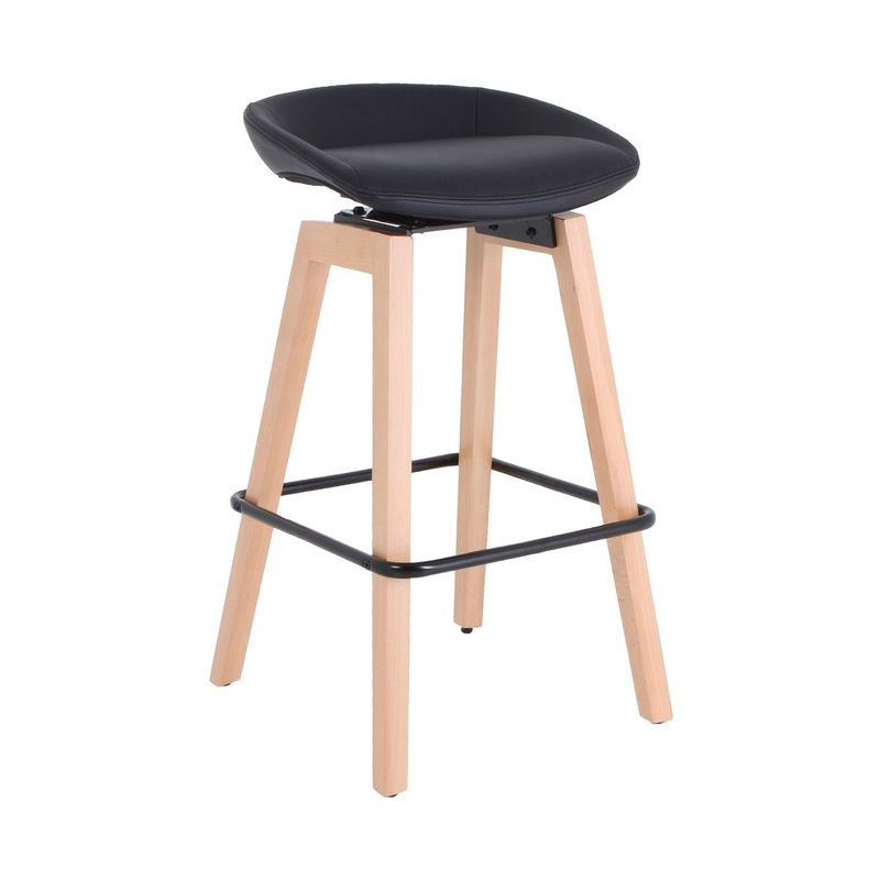 Lorell Modern Low-Back Stool - Low Back - Black