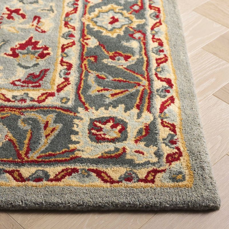 Heritage HG736 Hand Tufted Area Rug - Grey/Charcoal - 8'x10' - Safavieh.
