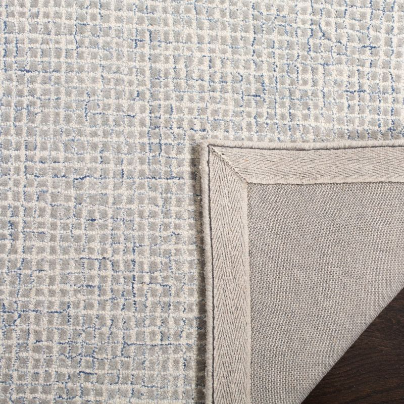 Abstract ABT469 Hand Tufted Area Rug - Silver/Blue - 6'x6' - Safavieh .