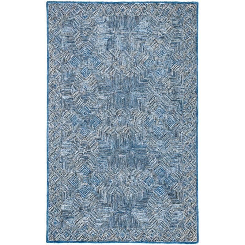Micro-Loop MLP975 Hand Tufted Area Rug - Blue - 5'x8' - Safavieh.